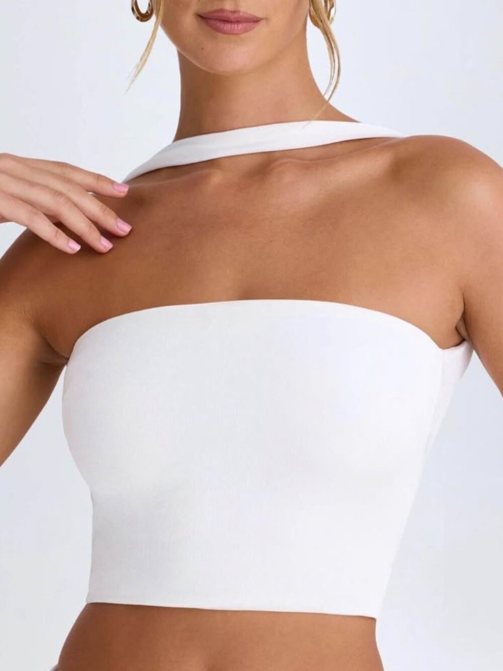 OH POLLY KHAI CHOKER-DETAIL BANDEAU CROP TOP